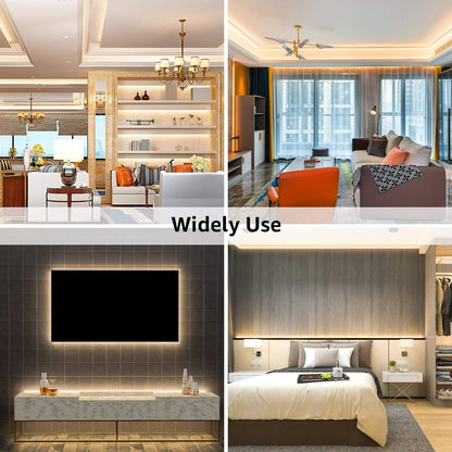 Lepro LED Strip Lights, 32.8ft 24V Dimmable and Flexible Strip Lights, 3000K Warm White, 600 Units 2835SMD Tape Light for Home, Kitchen, Bedroom, Car and More, Non Waterproof, Power Adapter Included