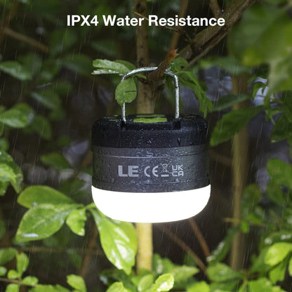 LE USB Rechargeable LED Camping Lantern, 280lm Outdoor Portable Tent Light with Magnet, 3000mAh Power Bank, 3 Lighting Modes, Waterproof Emergency Mini Camp Lantern Light