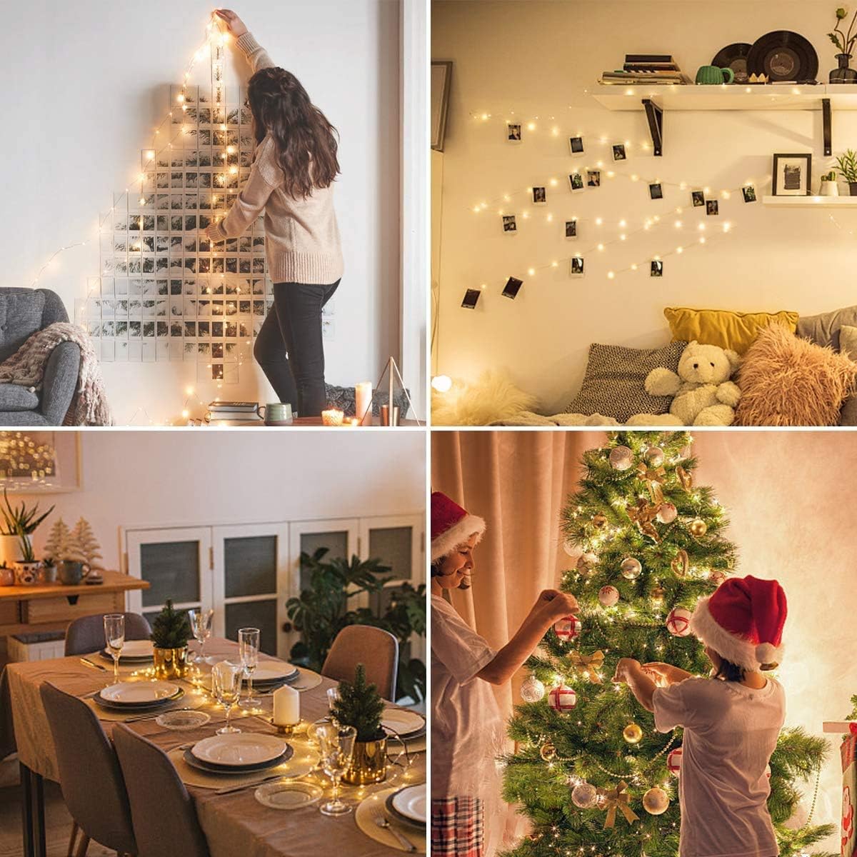 Lepro 10M waterproof LED string lights with 100 warm white LEDs on copper wire, ideal for indoor and outdoor decorative lighting