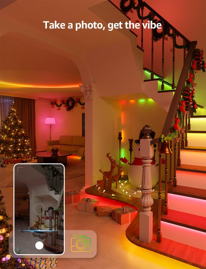 Lepro S1 AI LED Lights, WiFi RGBIC LED Strip Lights, Work with Alexa & Google Led Lights Strip for Bedroom, Segmented DIY Led Light Strips, 32.8ft Music Sync Bluetooth LLM LED Lights for Room, Kitchen