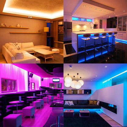 65.6ft RGB Dimmable 5050 Color Changing with Remote Control LED Light Strips,, 20M 600 Leds 12V Led Tape Light LED Strip Lights Kit for Kitchen, Bedroom and More, Non-Waterproof (32.8ft*2)