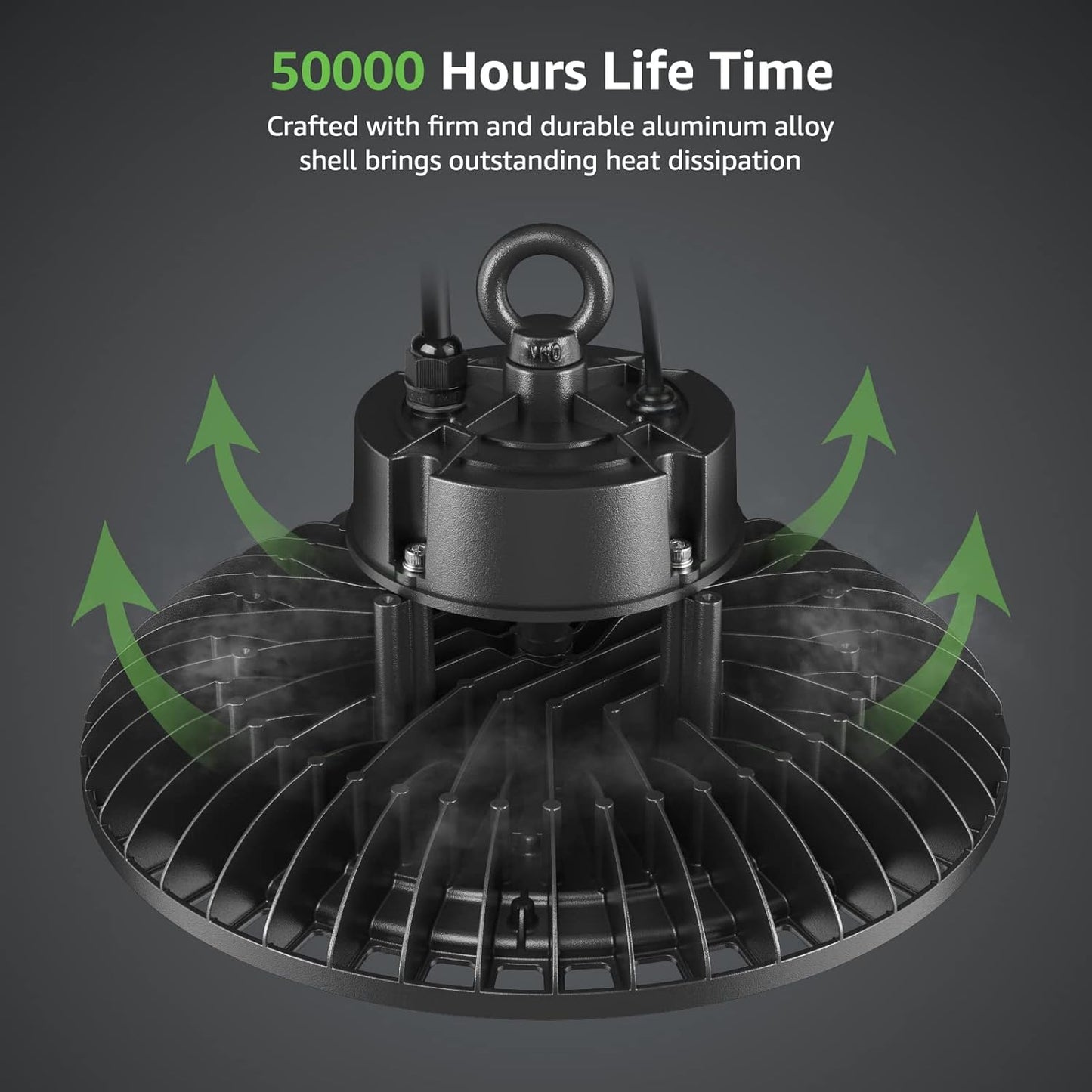 100W UFO High Bay LED Light, 13000 LM Dimmable for Warehouse, Workshop,Factory & Garage, 300W Metal Halide Equivalent, UL Listed | Limited-Time 10% Off