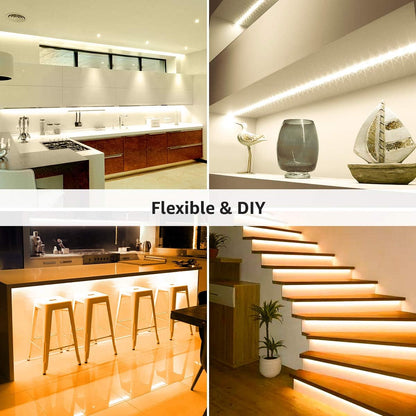 16.4ft Dimmable LED Strip Lights, 3000-6000K Tunable White,300 LEDs SMD 2835 LED Tape Light for Bedroom Home Kitchen, Non-Waterproof