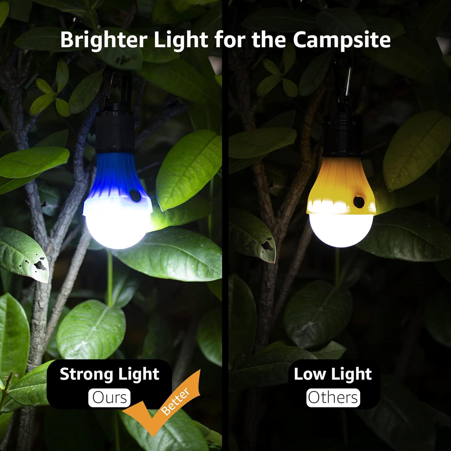 Lepro compact LED tent light with clip hooks, featuring three lighting modes, suitable for camping, hiking, and outdoor emergencies.
