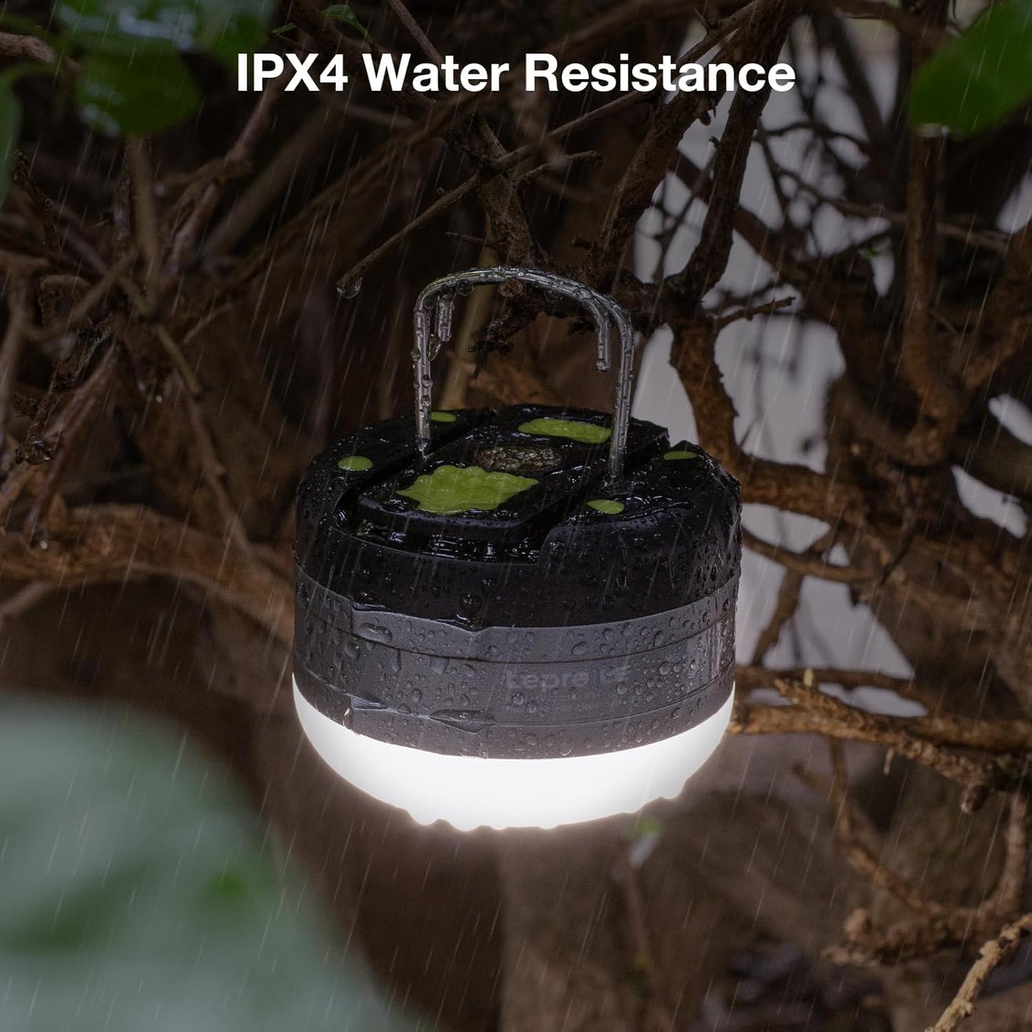 LE USB Rechargeable LED Camping Lantern, 280lm Outdoor Portable Tent Light with Magnet, 3000mAh Power Bank, 3 Lighting Modes, Waterproof Emergency Mini Camp Lantern Light