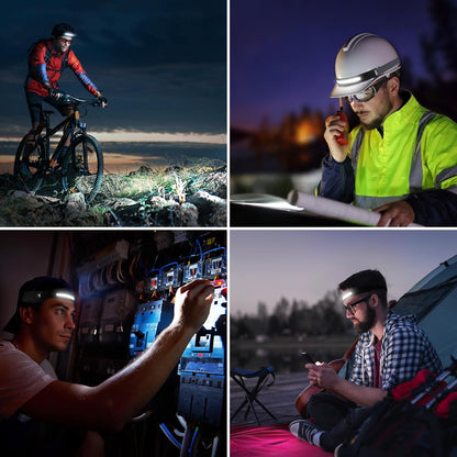 Lepro Rechargeable Headlamp, Super Bright Motion Sensor LED Head Lamp with 5 Light Modes, 230¡ã Wide Beam USB C Lampe Frontale, IP44 Waterproof Headlight for Camping, Running, Fishing, Hardhat