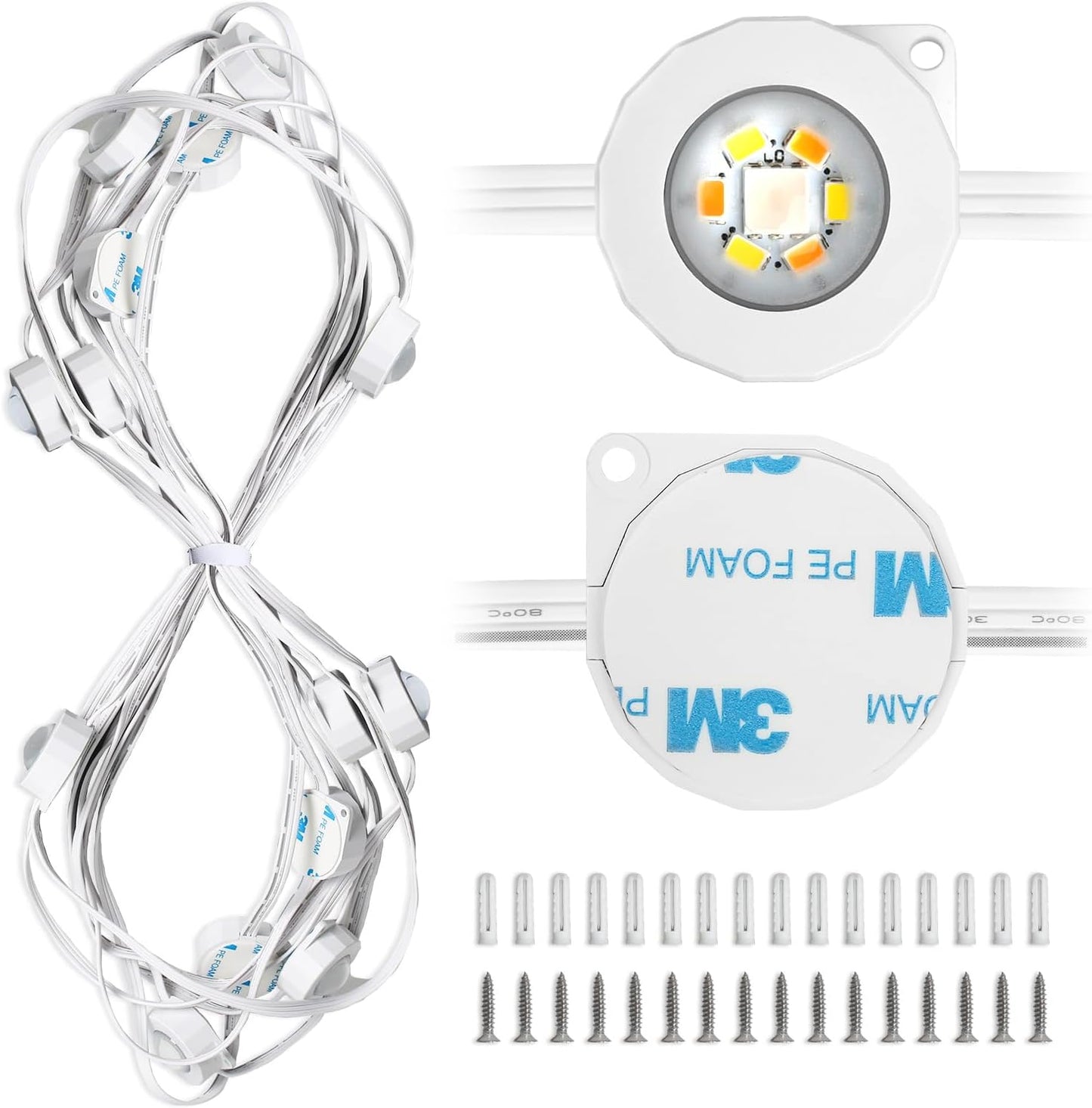Permanent Lights Accessories Only ¨C 25 ft Permanent Outdoor Lights Single Strand Without Adapter and in-line Controller