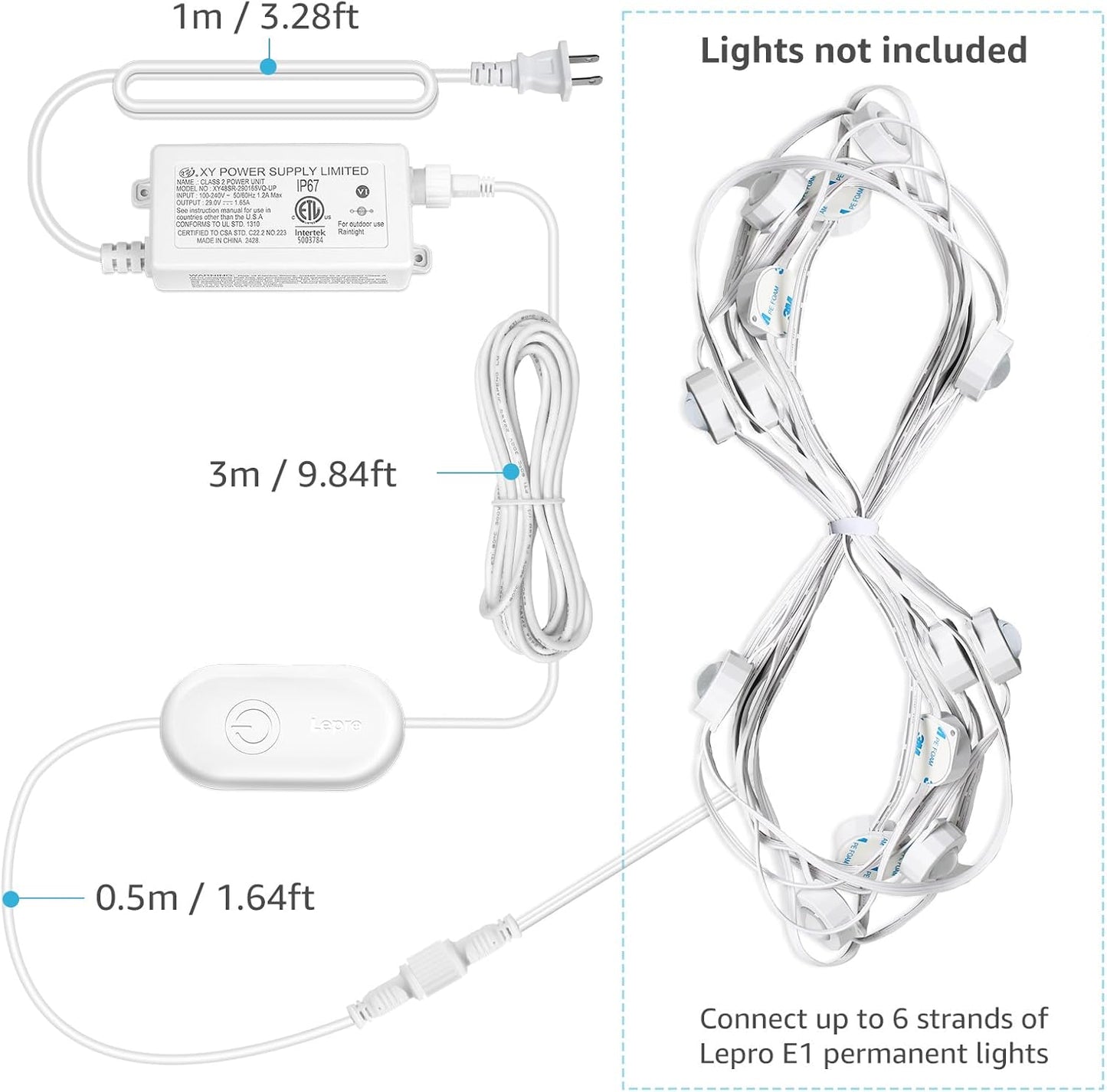 Lepro E1 AI Permanent Outdoor Lights Supply and Controller
