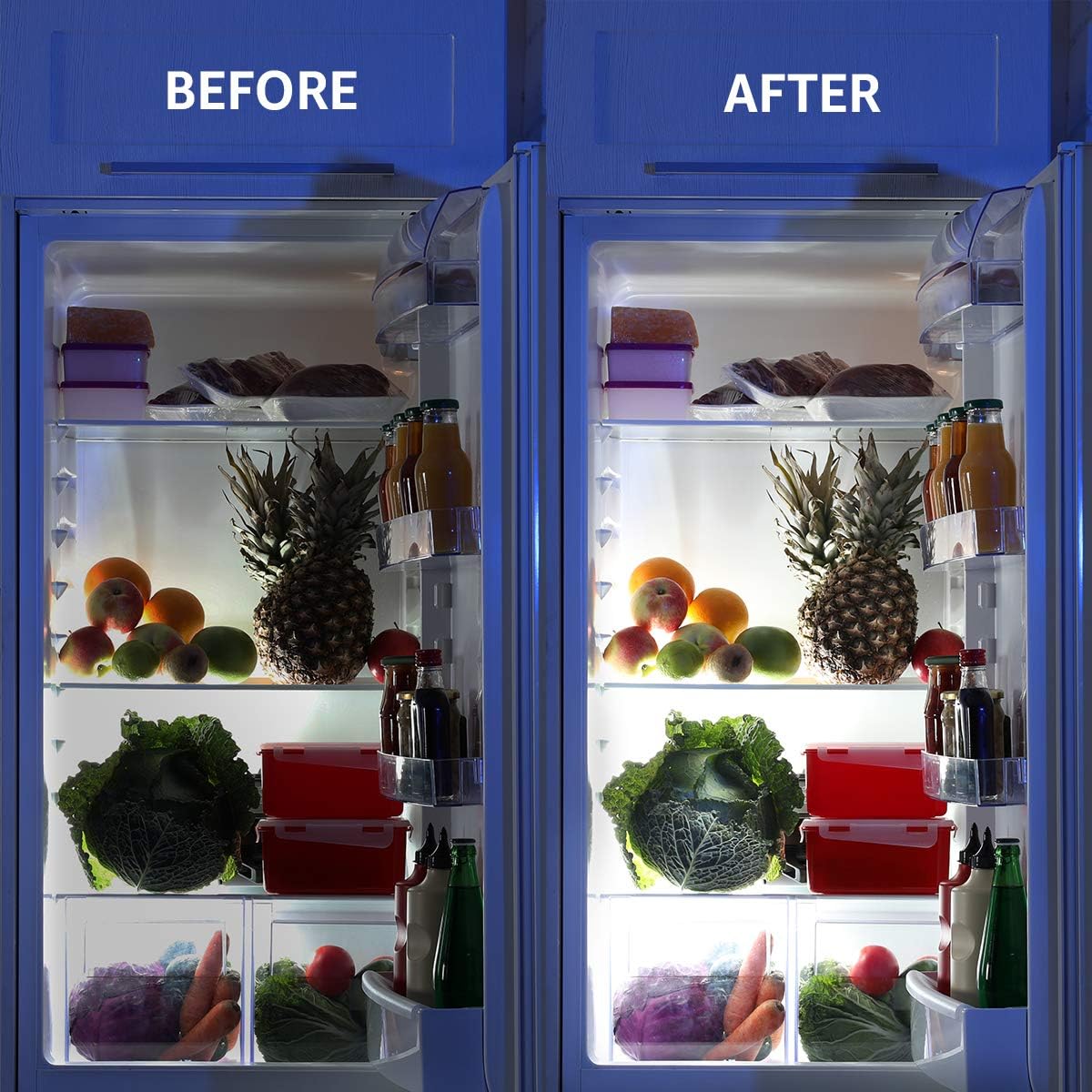 Lepro Refrigerator Light Bulb, A15 E26 Fridge Light Bulb 40W Equivalent, 5W 450lm Non-dimmable moistureproof Freezer Light Bulb, Daylight White, 2 Packs