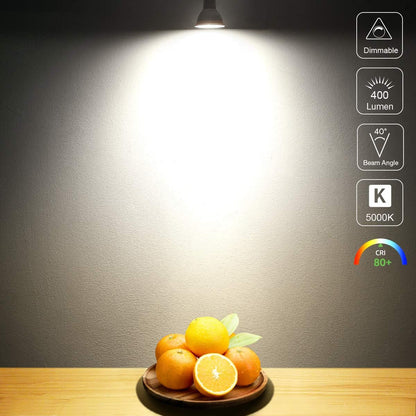 Lepro GU10 LED Bulbs, 5.5W Dimmable LED GU10 Bulb 50W Halogen Bulbs Equivalent, 400lm PAR16 LED Spotlight Bulb, 5000K Daylight White, 6 Packs