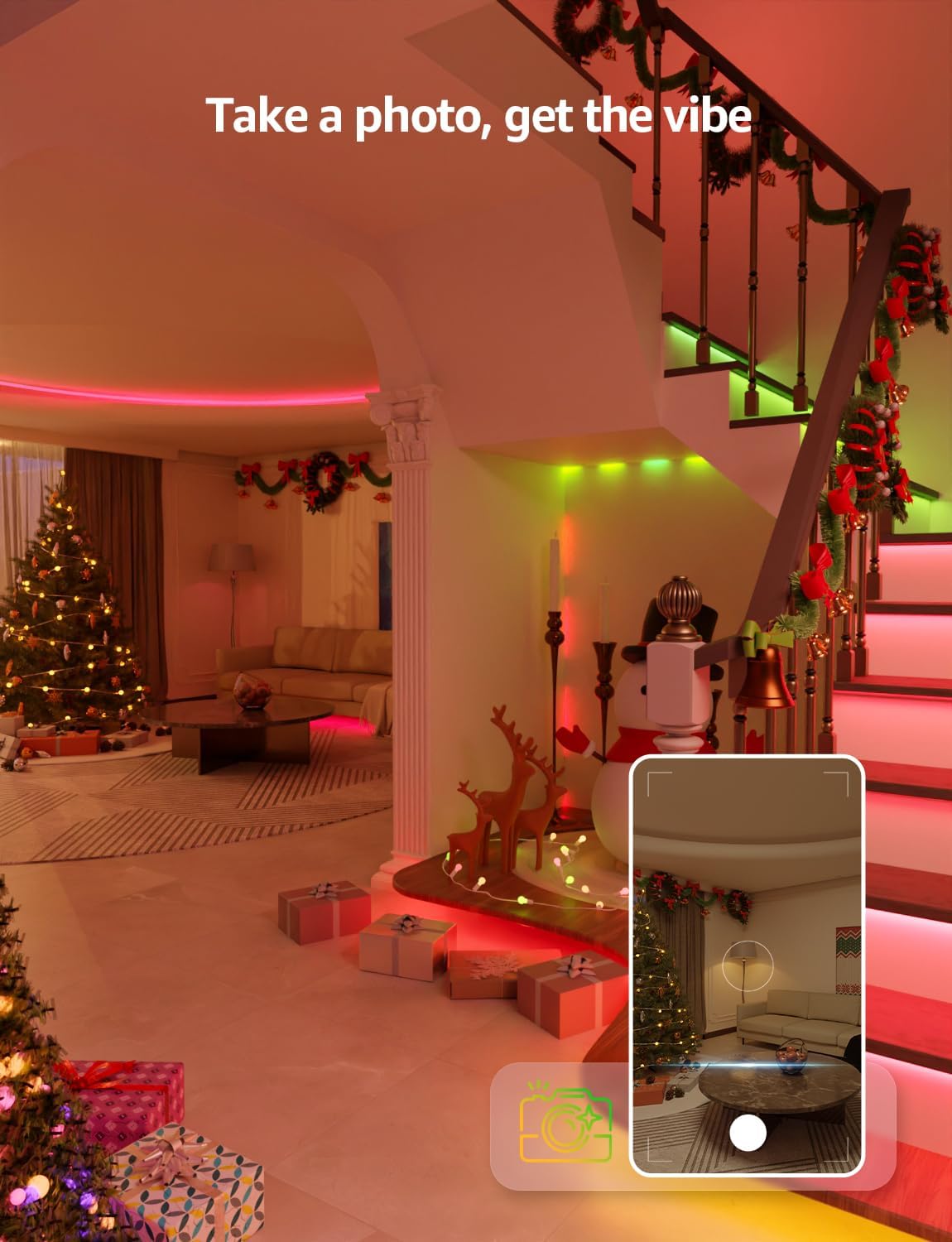 Lepro SE1 AI LED Lights, 65.6ft WiFi RGB Led Strip Lights, Work with Alexa & Google Led Lights Strip for Bedroom, Segmented DIY Led Light Strips, LLM Music Sync Bluetooth LED Lights for Room, Kitchen