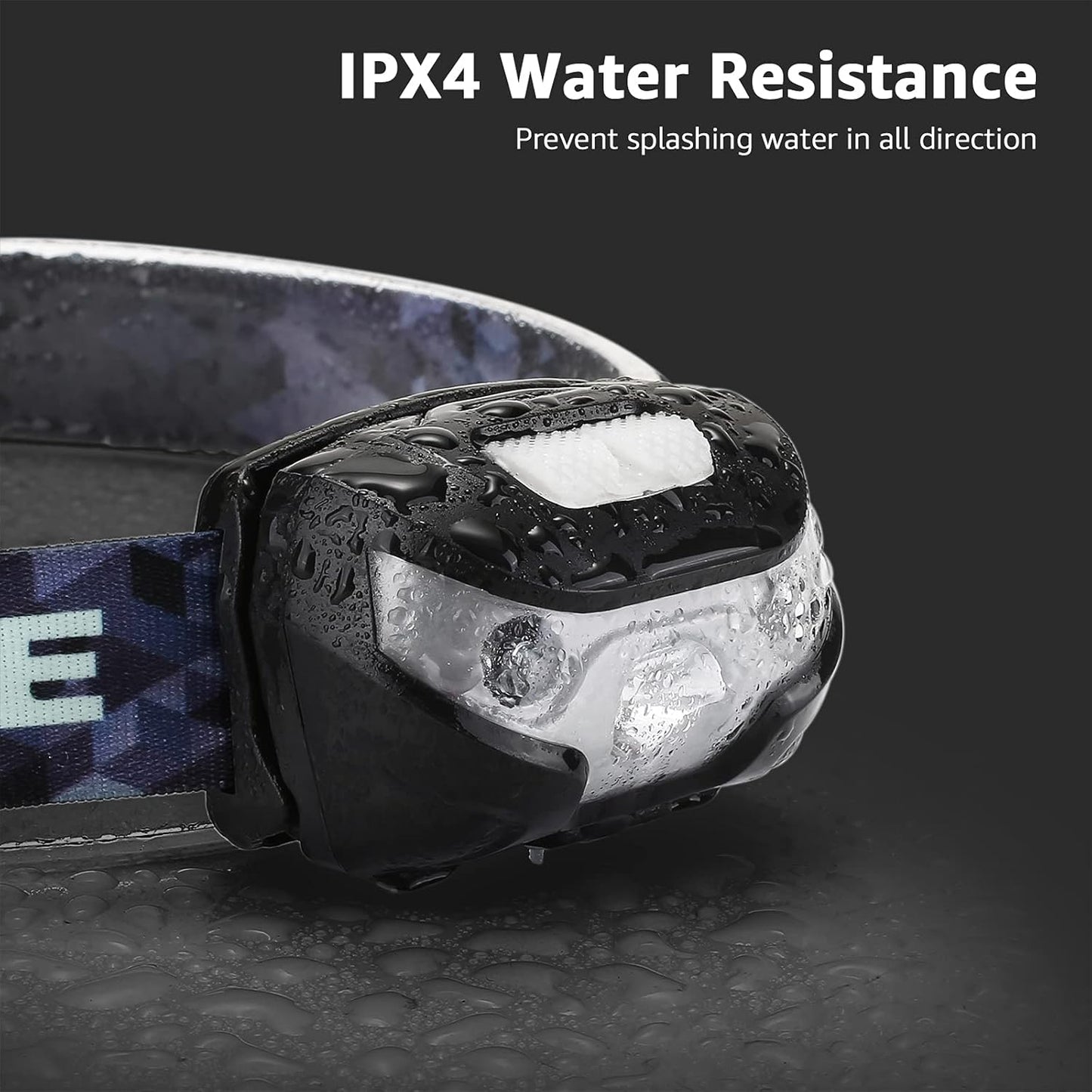 LE Rechargeable LED Headlamp, Dimmable Flashlight Headlamp with 5 Light Modes and Adjustable Headband, USB Cable Included, Rechargeable Headlights for Camping Hunting Climbing Running Outdoor