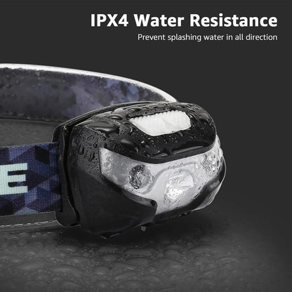 LE Rechargeable LED Headlamp, Dimmable Flashlight Headlamp with 5 Light Modes and Adjustable Headband, USB Cable Included, Rechargeable Headlights for Camping Hunting Climbing Running Outdoor