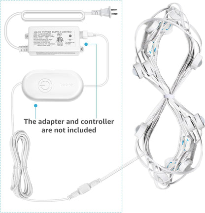 Permanent Lights Accessories Only ¨C 25 ft Permanent Outdoor Lights Single Strand Without Adapter and in-line Controller