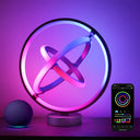 Lepro TB1 AI Smart Table Lamp with color-changing RGB LEDs, music sync, WiFi and Bluetooth connectivity, modern desk lighting.