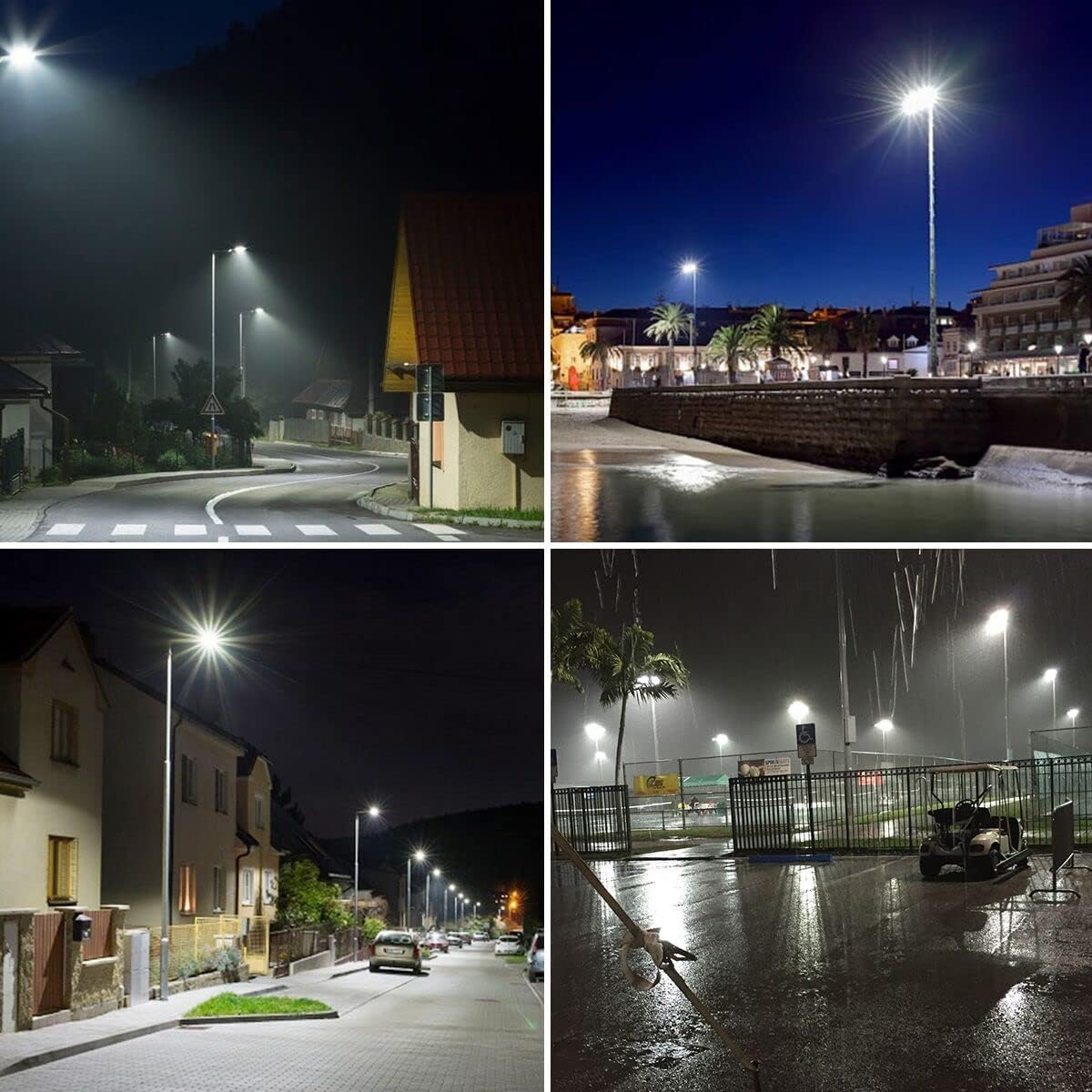39,000 Lumens 300W LED Street Light with Photocell for Parking Lots, Driveways, Streets. Dusk to Dawn Type III LED Parking Lot Light, 1000W MH Equivalent. DLC/UL Listed