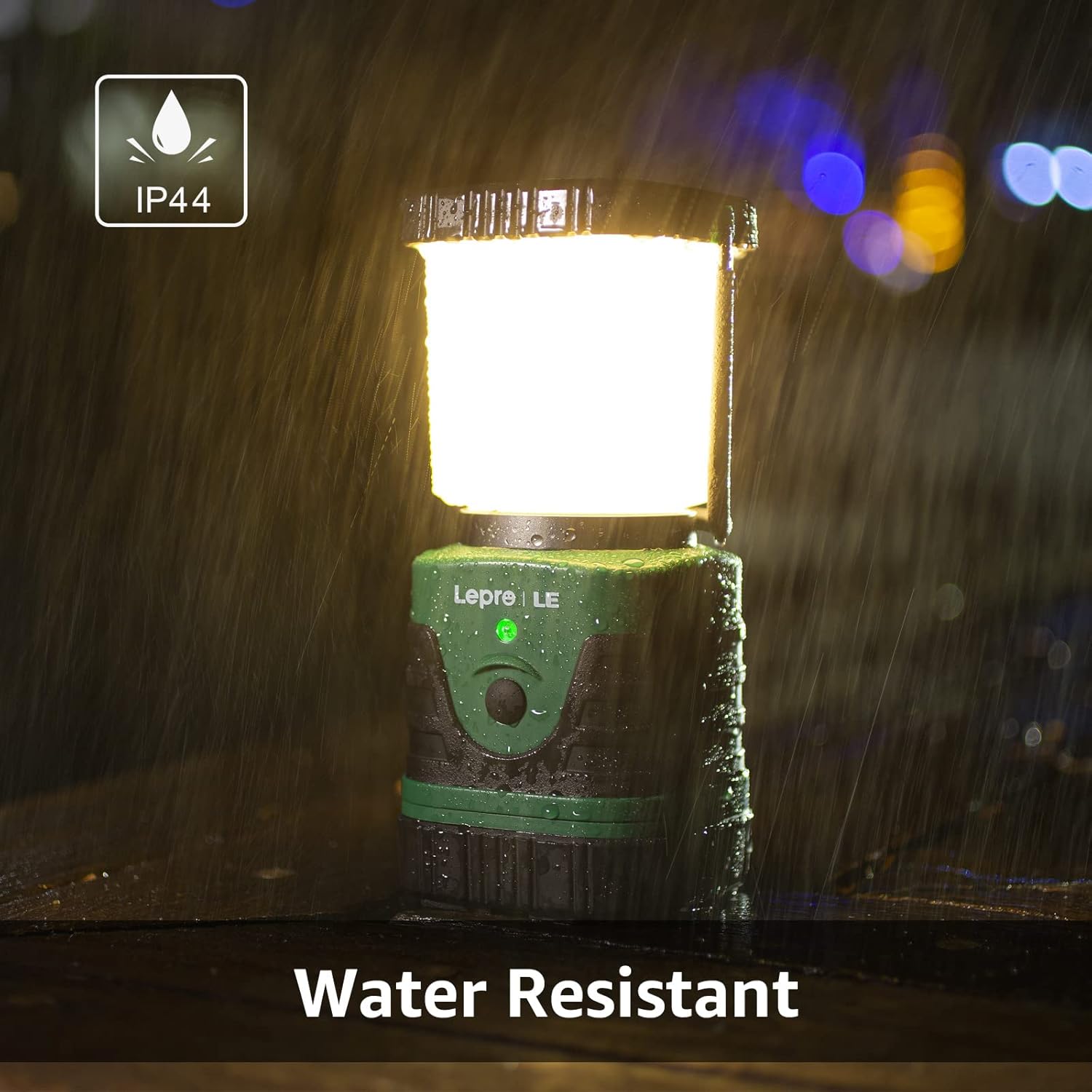 Lepro 1000lm LED camping lantern with four light modes, waterproof design, 4400mAh power bank, ideal for outdoor and emergency use