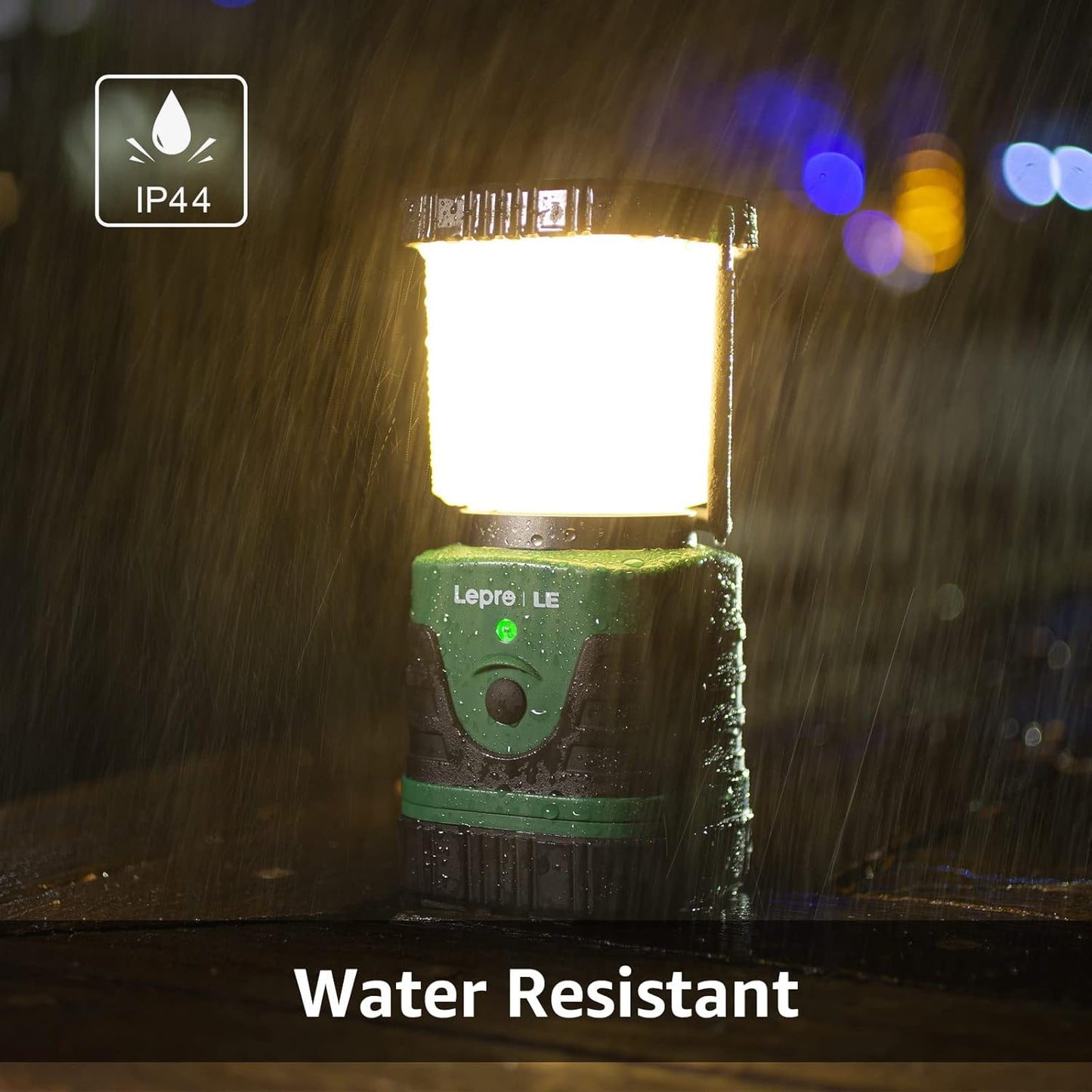 Lepro 1000lm LED Camping Lantern, 4 Light Modes, 4400mAh Power Bank, IP44 Waterproof, Lantern Flashlight for Home, Garden, Hiking, Camping, Emergencies, Hurricanes, Outages, USB Cable Included
