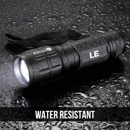 LE Tactical Flashlight, Super Bright Pocket Flashlight, Waterproof XPE LED Flashlight with 3 Light Modes, Portable Zoomable LED Torch Light for Camping, Running, Reading, Hiking, AAA Battery Included