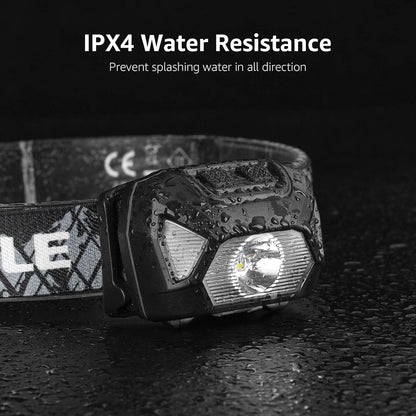 Headlamp Rechargeable, 2000 Lux Super Bright LED Headlight with Red&Green Light, 6 Lighting Modes Hardhat Head Lamp, Waterproof Lightweight Headlamp Flashlight for Outdoor Camping Running