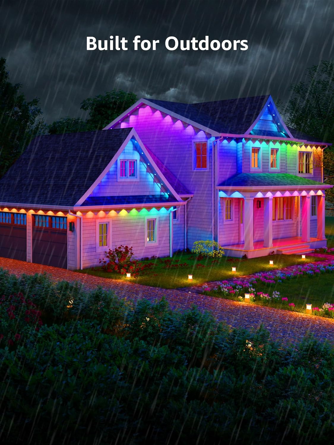 Permanent Lights Accessories Only ¨C 25 ft Permanent Outdoor Lights Single Strand Without Adapter and in-line Controller