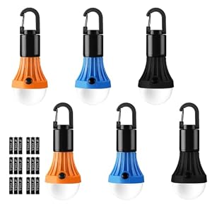Lepro portable clip-on LED camping light, battery powered with 3 light modes
